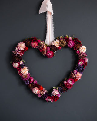 Dried Floral Hoops & Hearts Wreath Workshop - February 9th