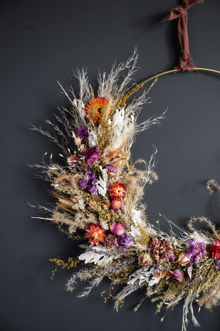 Dried Floral Hoops & Hearts Wreath Workshop - February 9th