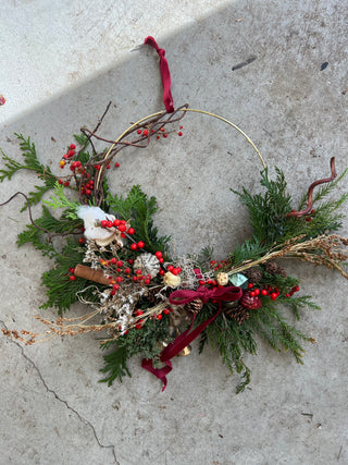 Fresh Holiday Hoop Wreaths Workshop - Dec. 5th, Huntington