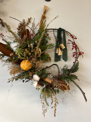 Fresh Holiday Hoop Wreaths Workshop - Dec. 5th, Huntington