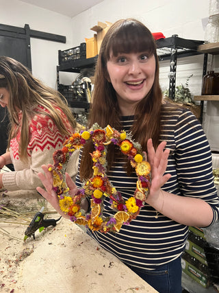 Dried Floral Peace Sign Workshop | January 12th