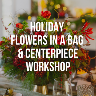 Holiday Flowers in a Bag & Centerpiece Workshop | December 23rd, Huntington