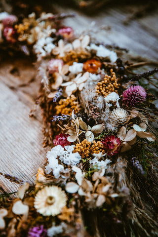 The Dried Floral Holiday Hoop Wreath