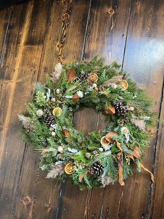 The Decorated Fresh Winter Wreath