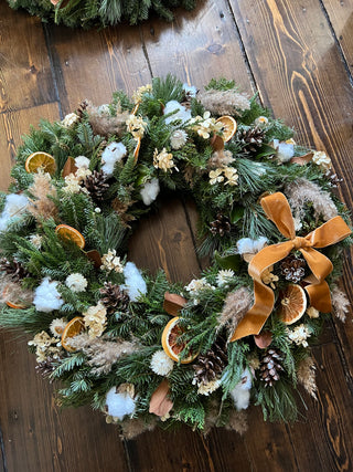 The Decorated Fresh Winter Wreath