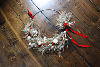 The Dried Floral Holiday Hoop Wreath