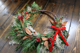 Fresh Holiday Hoop Wreaths Workshop - Dec. 5th, Huntington