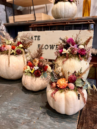 The Dried Floral Pumpkin Centerpiece